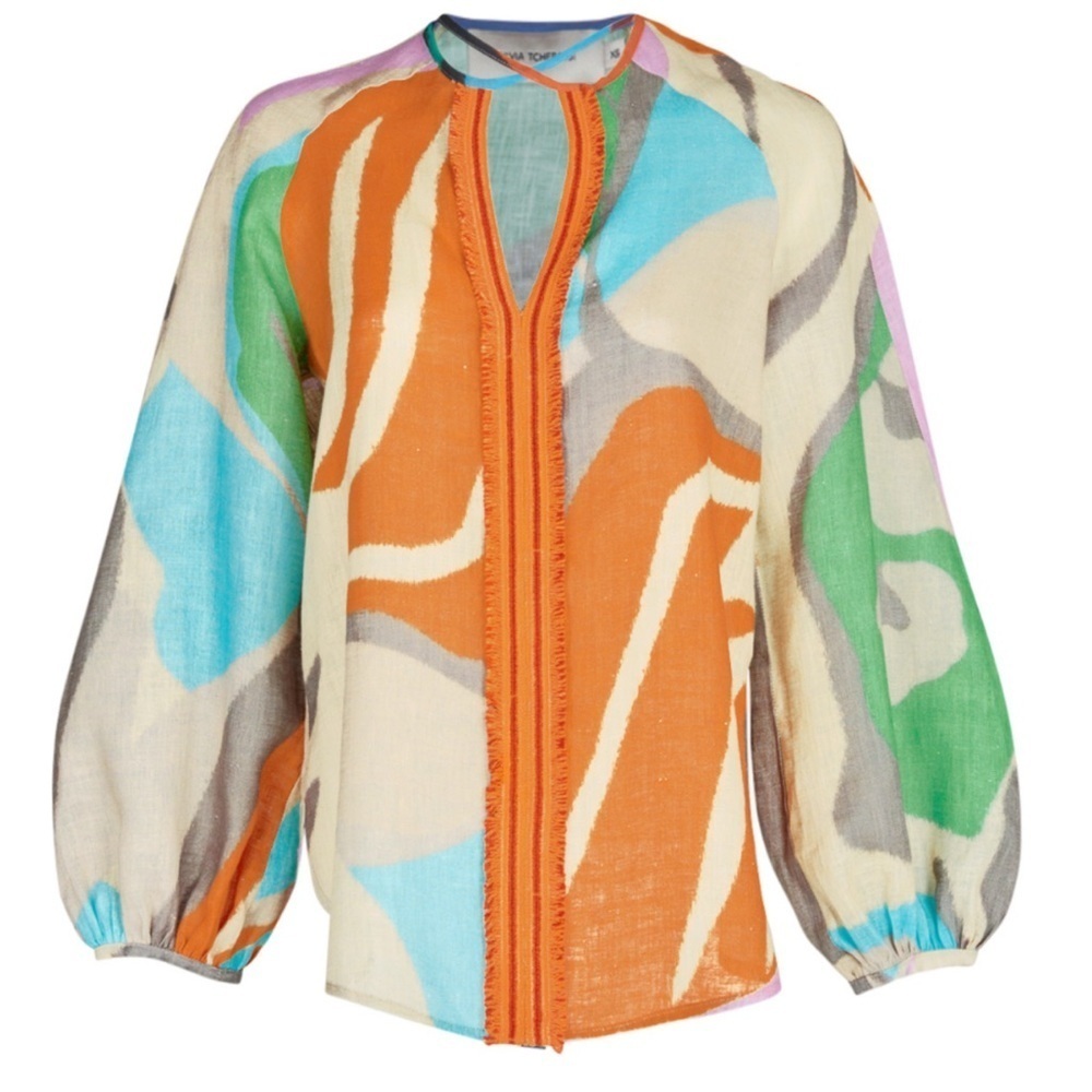Silvia Tcherassi silvia MOLVENO linen blouse